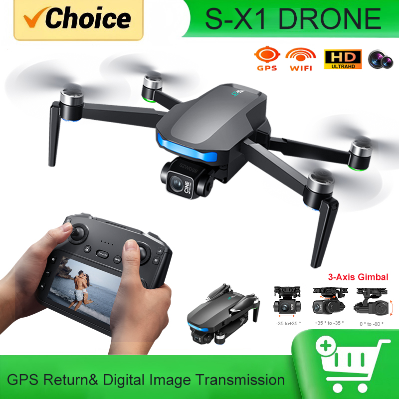 S-X1 MAX GPS Drone with 3-Axis - Rc Helicopter Charger ulasan dan harga